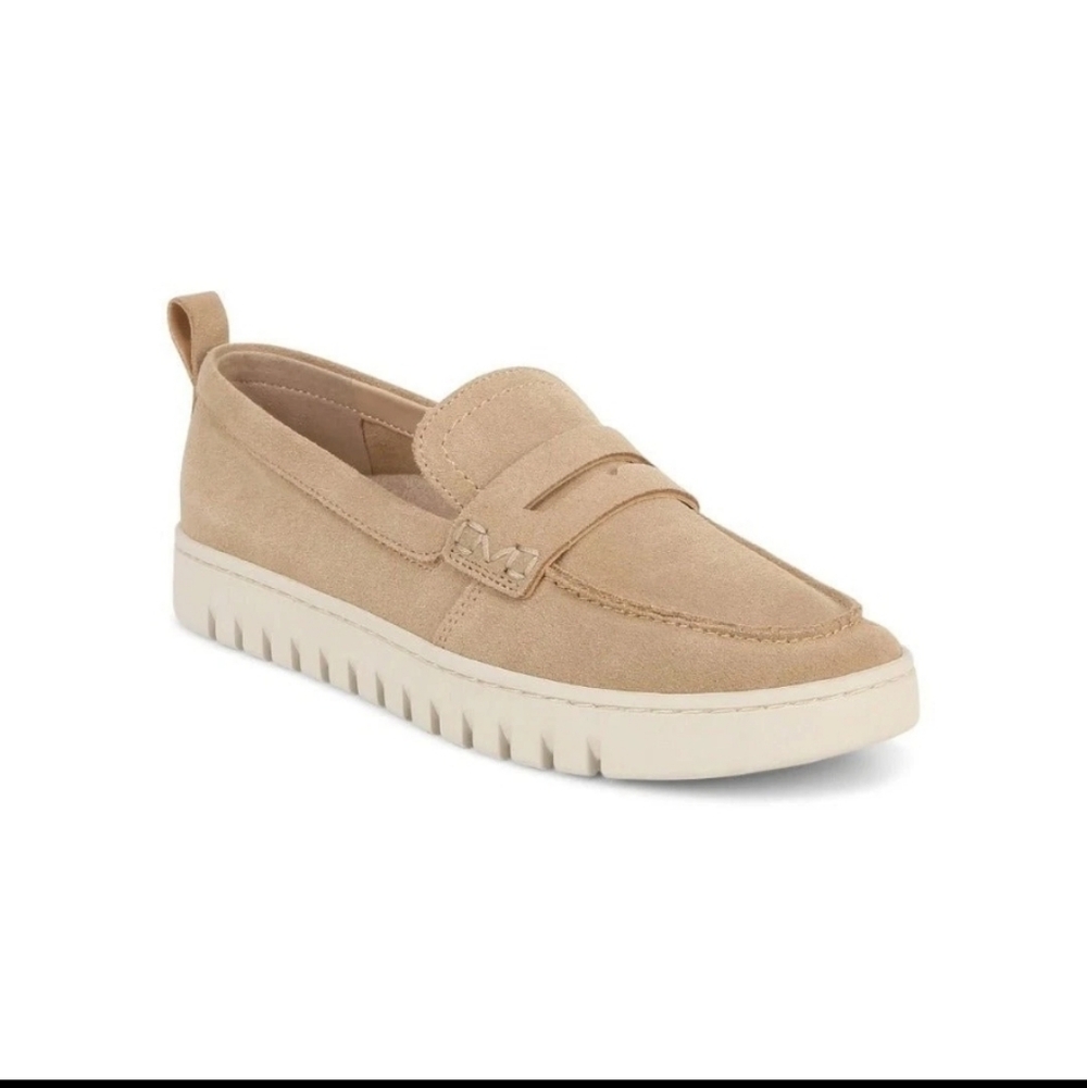 Vionic Women's Uptown Loafer Sand Suede Shoes - Picture 2 of 9